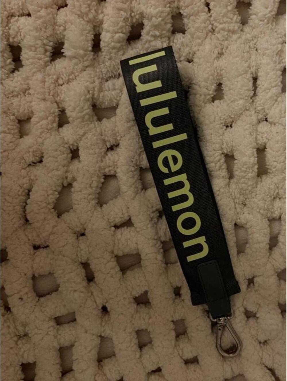 Lululemon Women's gray and green keychain